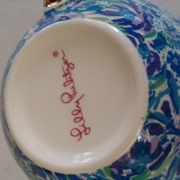 Blue Lilly Pulitzer Coffee Mugs Ceramic Floral - Picture 3 of 6